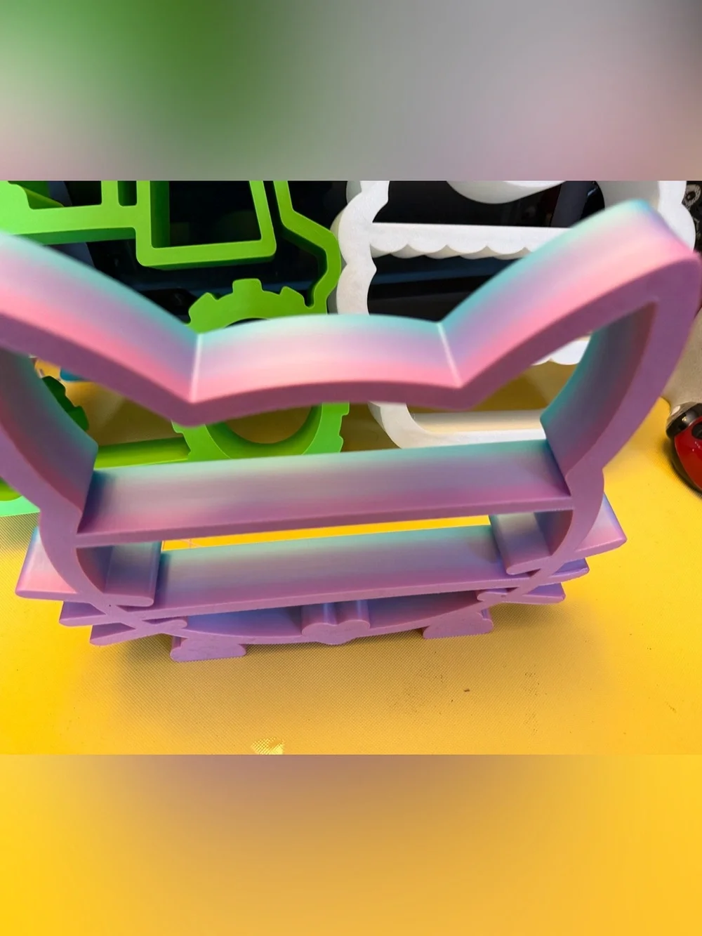 Pastel colored Cat-Shaped miniature wall or table top display shelf! New!